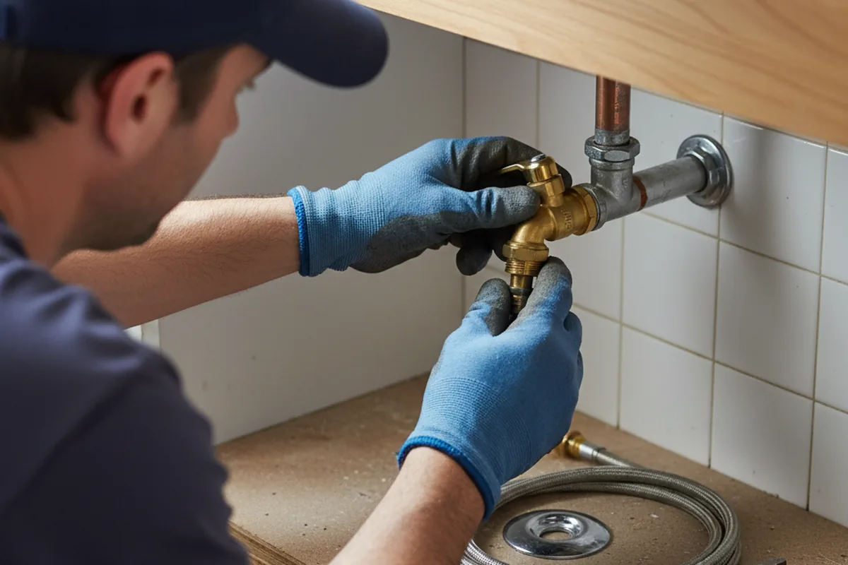 Shutoff valve and fitting work during Repiping in Castalia